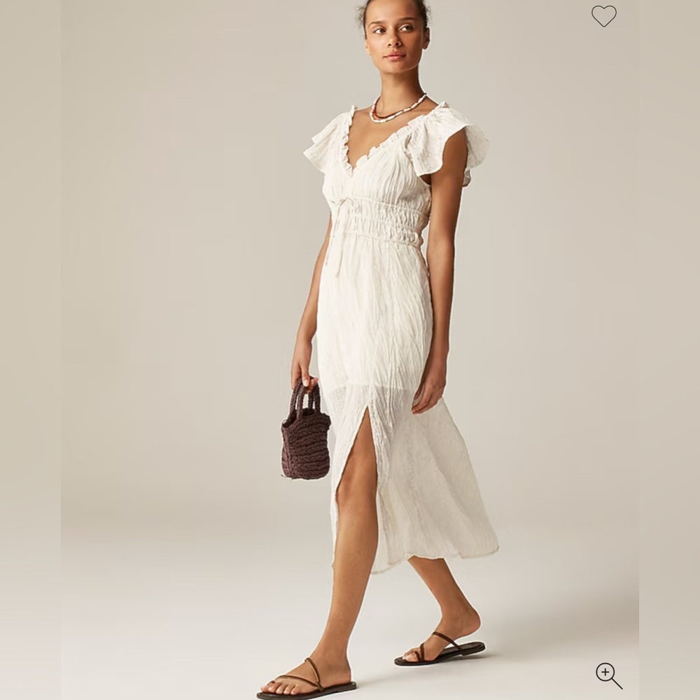 J.Crew Tall Palermo dress in viscose-blend crinkle CK927